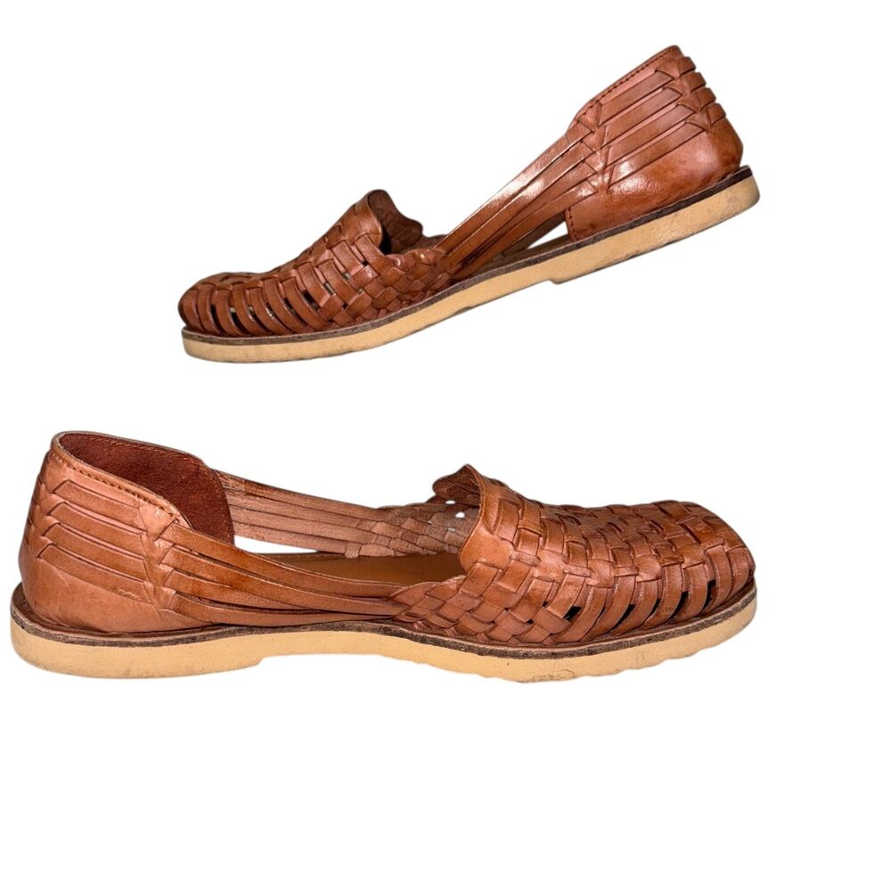 Women’s Sunsteps Venetian Tan Hand Woven Leather Huarache Sandals 7 Brown - Picture 5 of 6